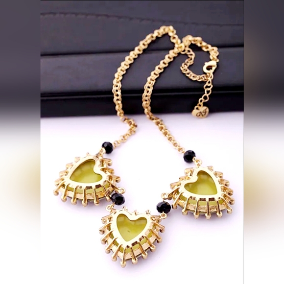 Gold plated Leopard crystal heart horseshoe charm necklace choose 1 - Picture 6 of 16